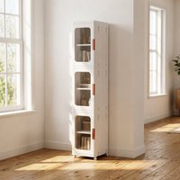 Meuble de rangement double à 2 tiroirs, design moderne, en plastique injecté, gain de place, 24 cm, pour espaces étroits, sur pied, multicouche