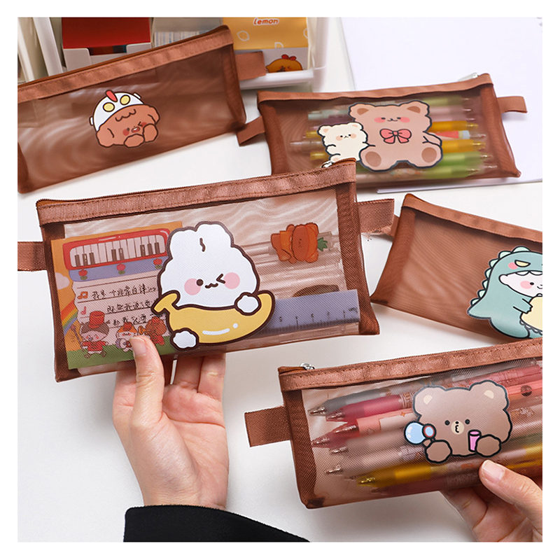 Мультяшная Сетчатая Сумка для карандашей