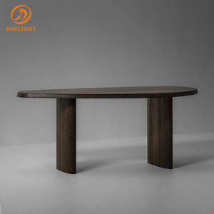 Contemporary Black Wooden Sculpted <strong>Mirrored</strong> <strong>Console</strong>/End Table for Villa Living Room Hotel Bedroom Rustic Decoration - Product Image 3