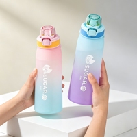 Bouteille anti-fuite avec options de parfum, couvercle à clapet, paille intégrée pour boire directement – Idéale pour l'école, le cyclisme, le camping, la gym, le bureau, les activités de plein air