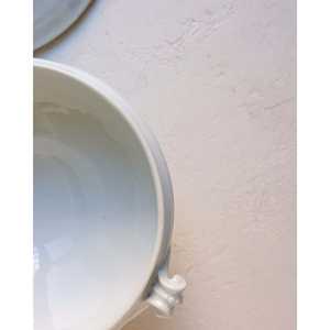 Bol à légumes en porcelaine blanche élégante de style français Mirellas, logo personnalisé, bols de service en céramique, motif carré pour mariage et fêtes - Product Image 2