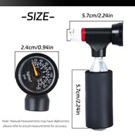 PRO-STAR Emergency Portable Mini CO2 Bicycle Pump Gauge Aluminum Alloy Schrader/Presta Valve Road/Mountain Bike Tire Inflation