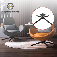 Support de base en métal épaissi en forme de X pour chaises de cuisine, de bureau et de canapé - Plaque de base robuste pour chaise d'ordinateur