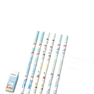 Lápiz de madera M&G Polar Three Treasures HB con borrador, paquete de 10, AWP307K0 para estudiantes - Product Image 3