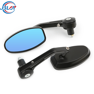 Aleación de aluminio universal 7/8 '22mm extremo de la barra Retrovisor lateral espejo de la motocicleta manillar vista trasera azul antideslumbrante - Product Image 1
