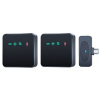 Microphone cravate sans fil cardioïde à condensateur Watford H13-4 Type C 2.4G - Portable, anti-bruit, léger, professionnel