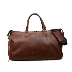 Nuevas Bolsas de Viaje de Piel Sintética PU de Gran Capacidad con Logotipo Personalizado, Bolsas de Mano para Fin de Semana, para Hombre y Mujer - Product Image 5