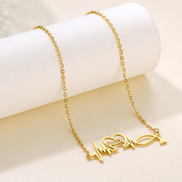 Collier en acier inoxydable sur mesure à la mode pour femmes battements de fréquence cardiaque en or rose avec chaînes plaquées or diamant
