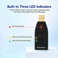 Convertisseur USB vers RS485 à 2 ports, adaptateur série industriel avec taux de baud 10 Mbps et réseau longue portée