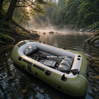 Bateau pneumatique robuste et écologique avec deux chambres à air, en PVC, capacité 4-6 personnes, pour la pêche et les activités de plein air
