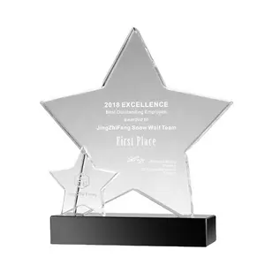 Awards souvenir New design Star shape Crystal Awards plaque