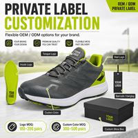 Chaussures de golf imperméables pour hommes avec logo personnalisé, légères, respirantes, antidérapantes, chaussures de golf pour hommes OEM