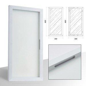 Italian Style Modern Luxury Aluminum Frame Slim Integrated Handle Tempered Glass Closet Wardrobe Wine <strong>Cabinet</strong> Door - Product Image 2