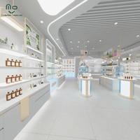Vitrines de présentation de maquillage et de parfums de luxe avec éclairage LED, étagères de présentation écologiques pour la vente au détail