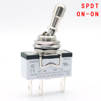 Interrupteur à bascule SPST SPDT 16A 250VAC 2 broches 3 broches 6 broches On-off/on-on/on-off-on 3 positions 3 broches Interrupteur momentané DPDT