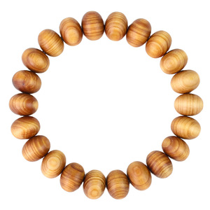 Cliff Cypress <b>Bracelet</b> 9x12mm Abacus Beads Unisex Jewelry Collectible Wooden Buddhist Beads - Product Image 5