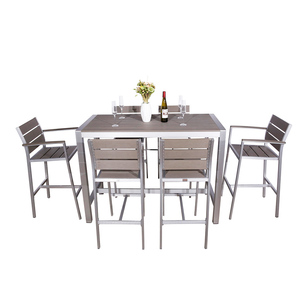 Patio muebles de <span class=keywords><strong>bar</strong></span> de <span class=keywords><strong>cuatro</strong></span> plazas de metal de aluminio de <span class=keywords><strong>bar</strong></span> al aire libre juego de mesa - Product Image 2