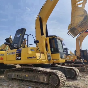 Excavadora de cadenas Komatsu PC220 usada, modelo 2020, 23 toneladas, excavadora hidráulica, motor y bomba en buen estado de funcionamiento, probada e inspeccionada - Product Image 3