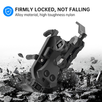 Support de téléphone pour moto à 8 griffes, antichoc, anti-vibration, fixation sur guidon avec pare-soleil, antivol, réglable à 360°