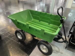 頑丈な4輪ガーデンダンプカート400kgs荷重と225L水容量スチールプラスチック材料ファームヤード工具用OEMサポート - Product Image 2