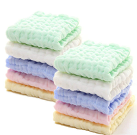 Custom 100% Cotton Baby Muslin Washcloths Small Waffle Face Towel for Newborn Bath Compressed and Disposable