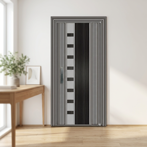Porte coulissante en aluminium avec verre trempé, antivol, étanche, insonorisée, moderne, pour entrée d'appartement ou salon extérieur - Product Image 2