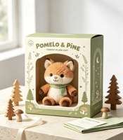 Boîte d'emballage en carton personnalisée avec fenêtre transparente, écologique et de qualité supérieure, avec logo, pour peluches, jouets en peluche, cadeau d'anniversaire pour enfants