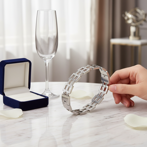 Braccialetti eleganti con cerniera in acciaio inossidabile - Product Image 5