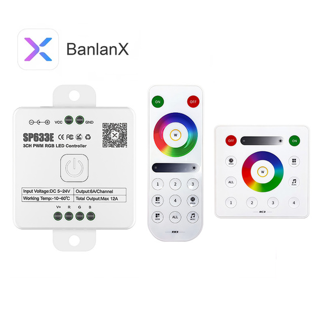 Single-color LED Smart Controller Dimmer Speed Adjustment Remote Control Timing Functions Music Mode Smart Controller