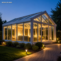 Véranda en aluminium et verre MEIXIN Orlando avec toit en pente, isolation thermique toutes saisons, imperméable, jardin d'hiver, villa, serre extérieure