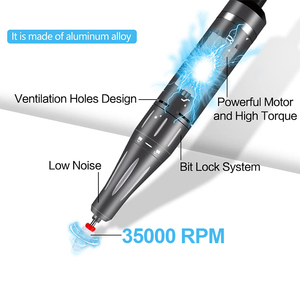 ネイルドリルマシン35000rpm電動ハンドルマニキュアペディキュアEfileポータブルネイルポリッシャービットネイルドリル - Product Image 5