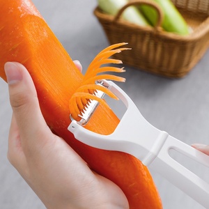 Râpe à légumes, éplucheur de pommes de terre, couteau à éplucher les fruits (melon, canne à sucre), multifonctionnel en acier inoxydable - Product Image 6