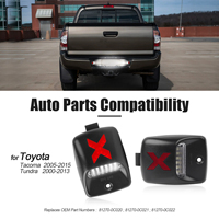 X-Style LED-Kennzeichenbeleuchtung mit Roter Linse für Toyota Tacoma 2005-2015 und Tundra 2000-2013, Rot-Weiße Nummernschildbeleuchtung, 2 Stück