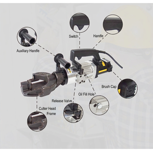เครื่องดัดเหล็กเส้น NRB-25 ไฟฟ้าไฮดรอลิกแบบพกพา เหล็กกล้าคาร์บอน กึ่งอัตโนมัติ ใช้งานง่าย - Product Image 1