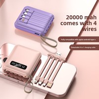 Vente en gros de mini-batteries externes en plastique certifiées 3C, 20000 mAh, grande capacité, chargeur portable / sorties Micro USB / Type-C / USB