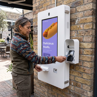 Kiosco de Pantalla Táctil para Pedidos y Pagos en Exteriores, con SDK, Montado en la Pared, con Lector de Códigos de Barras Opcional