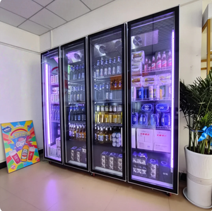 Enfriador de Bebidas Vertical de Doble Puerta para Supermercado con Enfriamiento por Ventilador para Uso Comercial Independiente, Equipo de Refrigeración - Product Image 2
