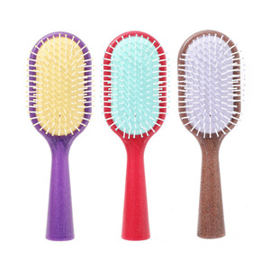 Peine de masaje con purpurina grande para uso en húmedo y seco, peine acolchado para el cabello para mujeres - Product Image 1