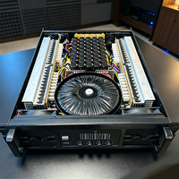 Amplificateur de puissance audio professionnel 4 canaux classe H 1600W avec batterie de condensateurs intégrée, puissance de basses élevée, prend en charge une charge de 20, 40, 80 haut-parleurs