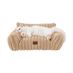 Fluffy Plush Dog Bed <b>Sofa</b> Chair-Removable Washable Solid Cloth Eco-friendly <b>Pet</b> Lounge for Indoor Use-Cozy <b>Pet</b> Furniture - Product Image 1