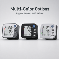 Tensiomètre électronique portable de type bracelet, moniteur de pression artérielle numérique avec détection de la fréquence cardiaque, indicateur OMS