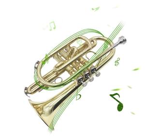 Bon p riz BB en B trompette à <span class=keywords><strong>cornet</strong></span> plat, instrument en laiton de qualité professionnelle, instrument à vent occidental - Product Image 2