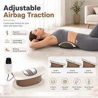 JMK Smart Vibrations-Rückenstreckgerät mit Massagefunktion, verstellbarem Airbag-Strecker, elektrischem EMS-Lenden- und Taillenmassagegerät