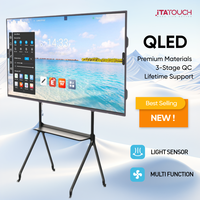 Panel Datar Interaktif Android 16 Generasi Terbaru 65 Inci dengan Chipset RK3576 6 TOPS NPU Smart Board untuk Pembelajaran Hibrida K12