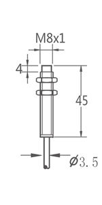 KJT Venta al por mayor M8 3 cables PNP NPN NO NC 120 centígrados Sn 2mm Sensor de proximidad de alta <span class=keywords><strong>temperatura</strong></span> con IP67 - Product Image 5