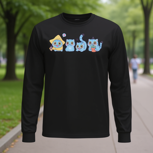 Camiseta de manga larga Demon Hunters Blue Tiger And Bird, unisex para adultos, cuello redondo, impresión digital, actividades promocionales - Product Image 3