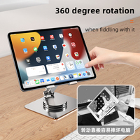 Support de tablette Ipad en métal pivotant de haute qualité avec base rotative 360 support de téléphone réglable pliable en aluminium pour Ipad