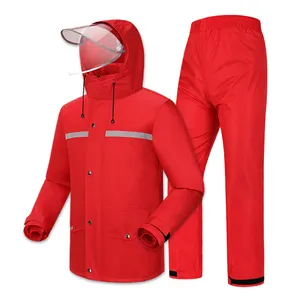 Traje de lluvia de alta calidad Tianwang, traje de lluvia de Color sólido para adultos, impermeable para motocicleta