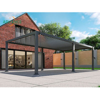 Pergola avancée 10*12m 10*15m 10*20m patio extérieur persienne électrique toit motorisé aluminium pare-soleil Pergola