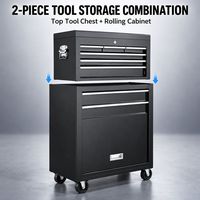 Coffre à outils roulant à 8 tiroirs, ensemble de 2 armoires de rangement pour outils en acier avec roues pour garage, atelier, réparation automobile, OEM ODM